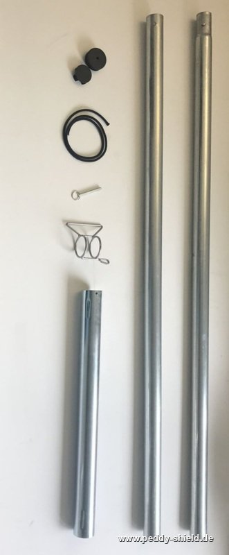 sonnensegel mast mit bodenhülse höhenverstellbar Sonnensegelmast stufenlos höhenverstellbar aus Stahl Länge ca. 250 cm