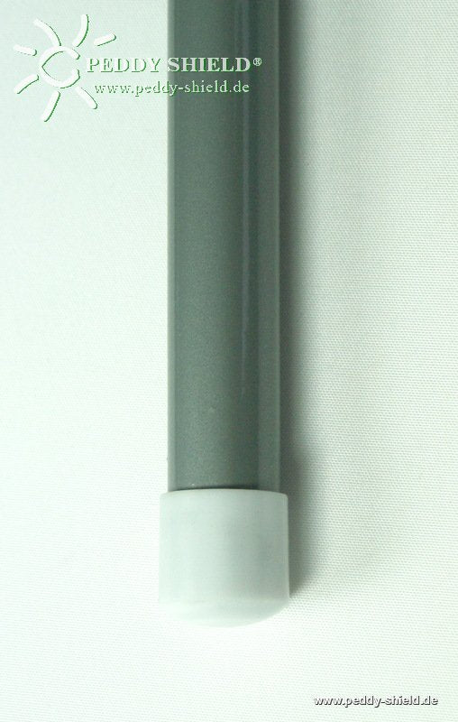 Schiebestock für Seilspann-Sonnensegel - 127 cm hellgrau - leicht, mit Haken