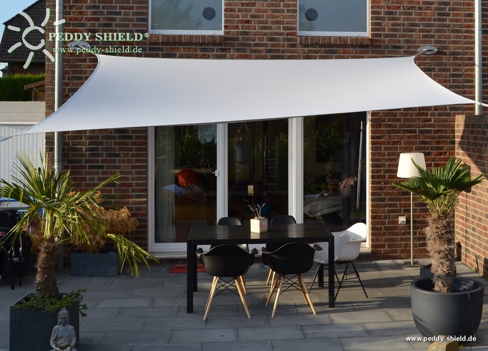 sonnensegel konkav oder gerade Vierecksonnensegel konkav Farbe wählbar 3 m x 4 m