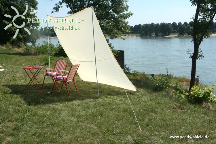 Camping-Freizeit-Sonnensegel (2) 2,5 x 3 m - sandfarben