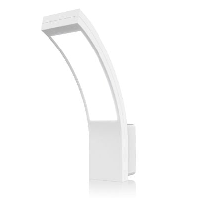 LED Wandleuchte Außenleuchte Curve 15W neutralweiß IP54 - Ausführung: Weiß
