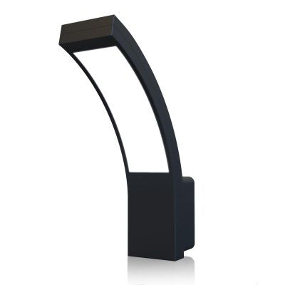 LED Wandleuchte Außenleuchte Curve 15W neutralweiß IP54 - Ausführung: Schwarz