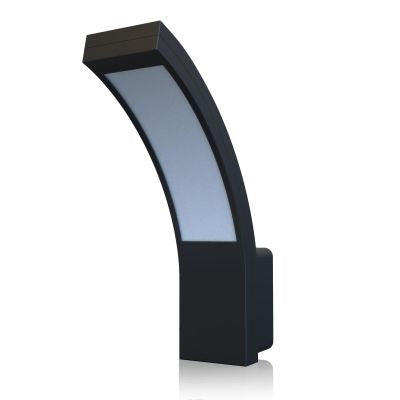 LED Wandleuchte Außenleuchte Curve 15W neutralweiß IP54 - Ausführung: Schwarz