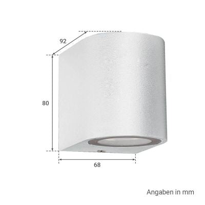 Außenleuchte Wandleuchte Frame DOWN rund für GU10 IP54 - Farbe: Weiß