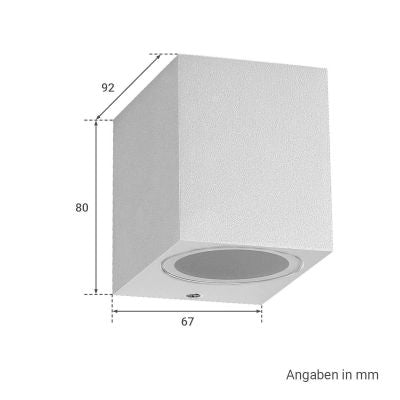 Außenleuchte Wandleuchte Frame DOWN eckig für GU10 IP54 - Farbe: Weiß