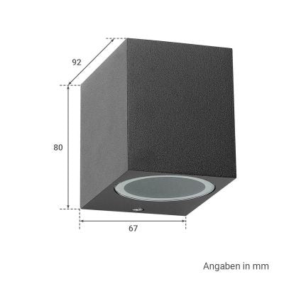 Außenleuchte Wandleuchte Frame DOWN eckig für GU10 IP54 - Farbe: Anthrazit