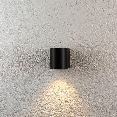 Außenleuchte Wandleuchte Frame DOWN rund für GU10 IP54 - Farbe: Schwarz