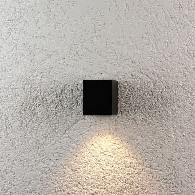 Außenleuchte Wandleuchte Frame DOWN eckig für GU10 IP54 - Farbe: Schwarz