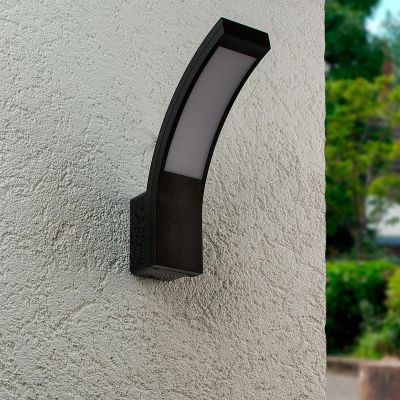 LED Wandleuchte Außenleuchte Curve 15W neutralweiß IP54 - Ausführung: Schwarz