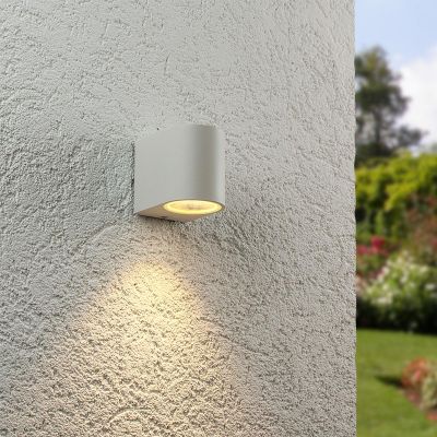 Außenleuchte Wandleuchte Frame DOWN rund für GU10 IP54 - Farbe: Weiß