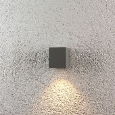 Außenleuchte Wandleuchte Frame DOWN eckig für GU10 IP54 - Farbe: Silber