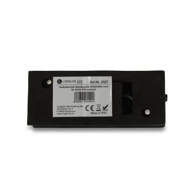 Außenleuchte Wandleuchte Frame UP&DOWN rund für GU10 IP54 - Farbe: Schwarz