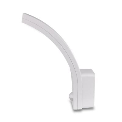 LED Wandleuchte Außenleuchte Curve 15W neutralweiß IP54 - Ausführung: Weiß mit Sensor