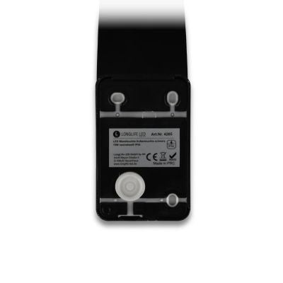 LED Wandleuchte Außenleuchte Curve 15W neutralweiß IP54 - Ausführung: Schwarz mit Sensor