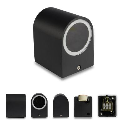 Außenleuchte Wandleuchte Frame DOWN rund für GU10 IP54 - Farbe: Anthrazit