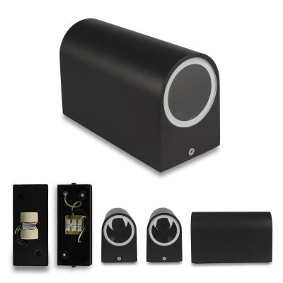 Außenleuchte Wandleuchte Frame UP&DOWN rund für GU10 IP54 - Farbe: Anthrazit