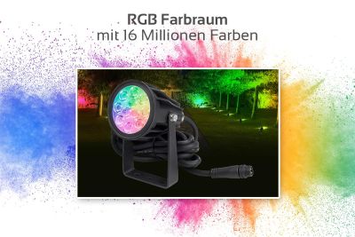 3er Set MiBoxer Gartenstrahler Erdspießleuchte 6W inkl. Fernbedienung Außenleuchte