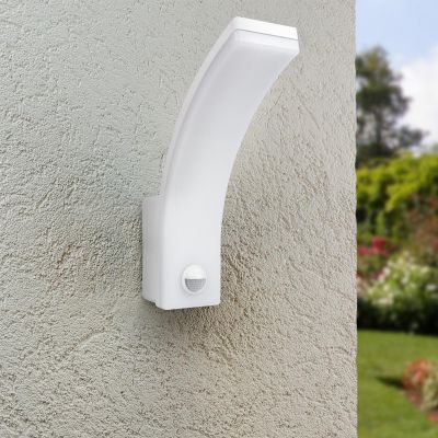 LED Wandleuchte Curve 20W neutralweiß mit Bewegungsmelder - Gehäusefarbe: weiß