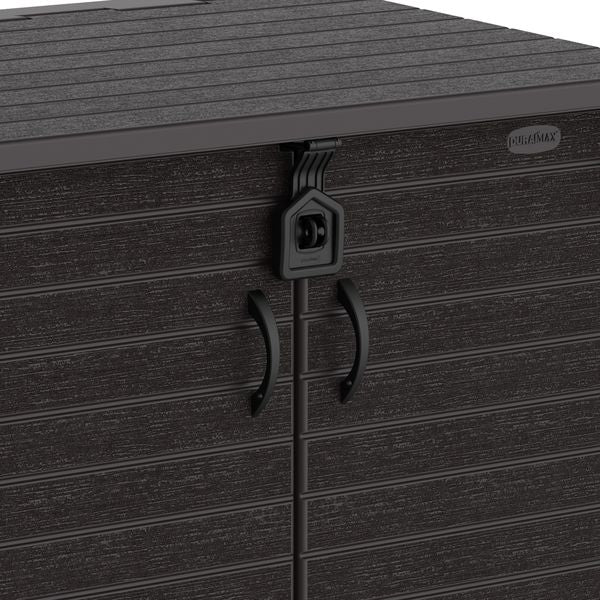 Gartenschuppen | 850L | aus Kunststoff | wetterfester Geräteschuppen für Gartengeräte, Outdoor-Ausrüstung & Zubehör | Dunkelbraun