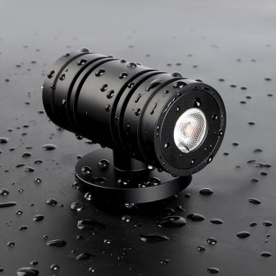 Aussenstahler Venezia UP & DOWN Mini 6W IP65 2700K - Form: rund - Farbe: schwarz matt