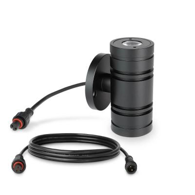 Aussenstahler Venezia UP & DOWN Mini 6W IP65 2700K - Form: rund - Farbe: schwarz matt