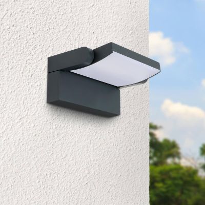 Außenwandleuchte Angle 26,5W schwenkbar - Lichtfarbe: 4000K - Farbe: anthrazit RAL 7016