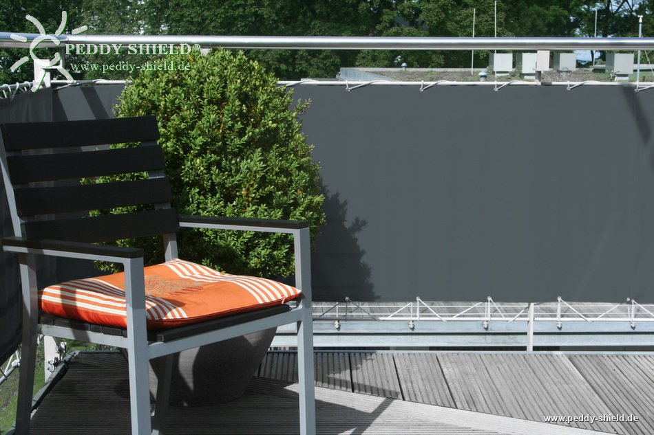 Balkonsichtschutz Farbe wählbar B75 x L500 cm - 100% Polyesterstoff - waschbar