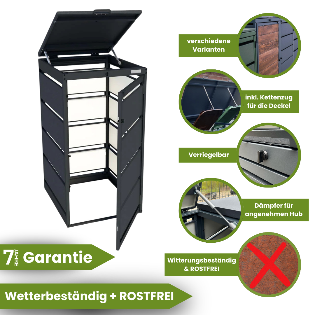 Mülltonnebox 120L in verschiedenen Farben