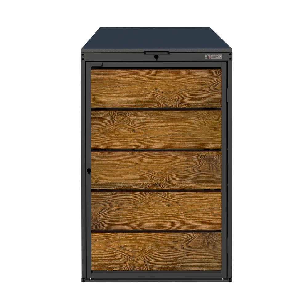 Mülltonnenbox 1er 240L in verschiedenen Farben | Mülltonnenbox aus Metall