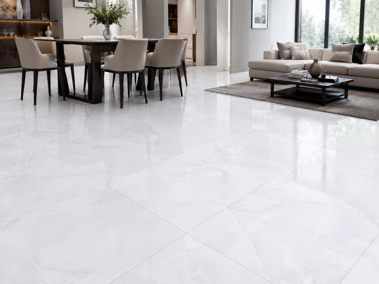 Bodenfliese Marea White Polished 60cm x 120cm