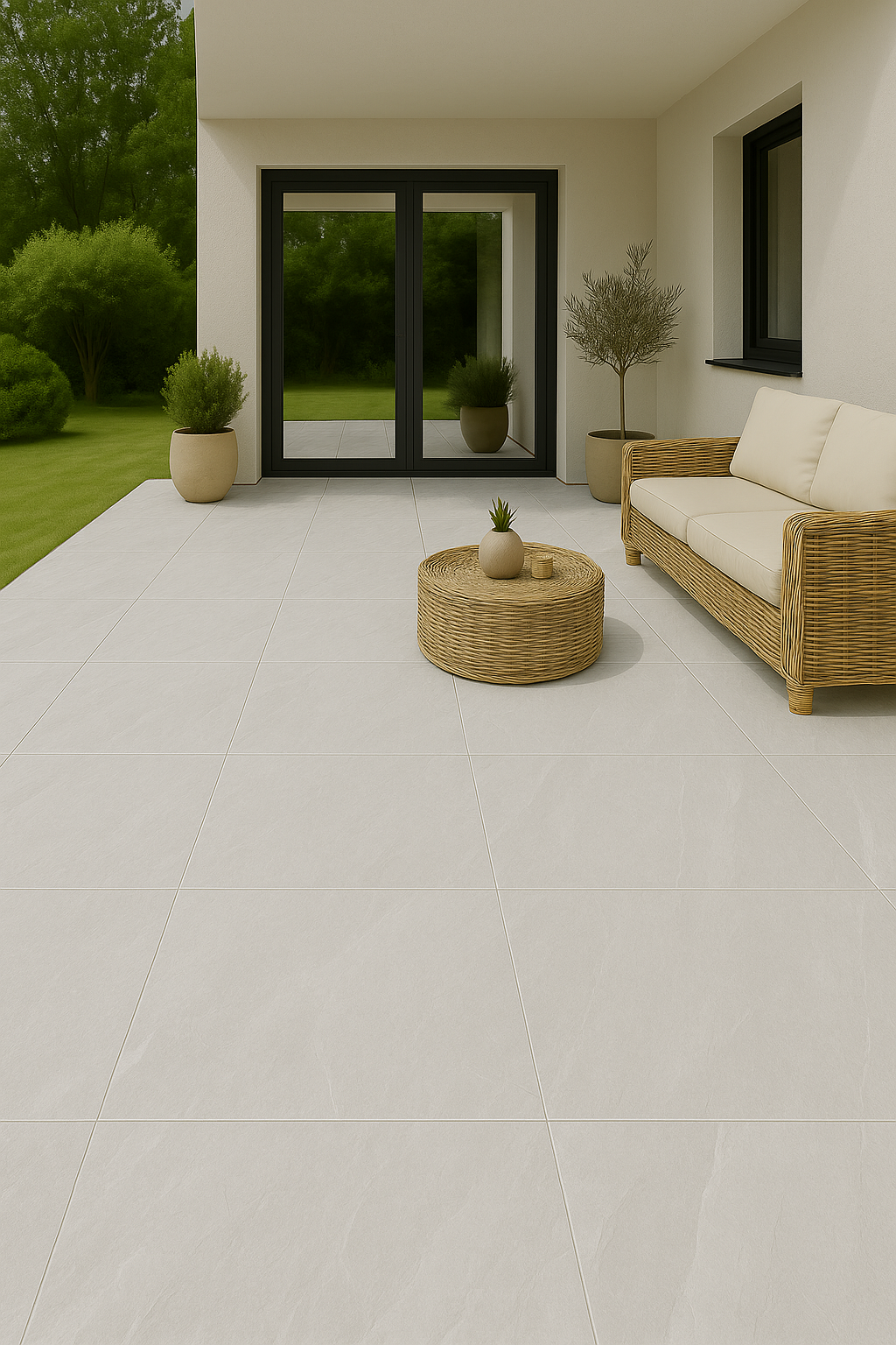 Terrassenplatte | Halley | Weiß | 60x60