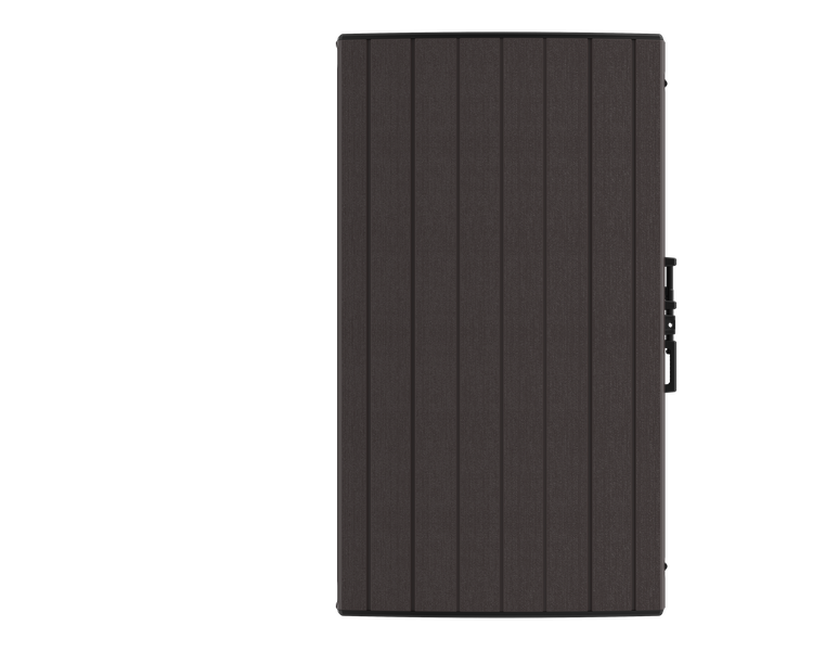 Gartenschuppen mit gewölbtem Deckel | 1200L | Abschließbarer, wetterfester Gartenschuppen aus Kunststoff | ideal zur sicheren Aufbewahrung von Mülltonnen, Gartenwerkzeug und Gartenzubehör | Braun