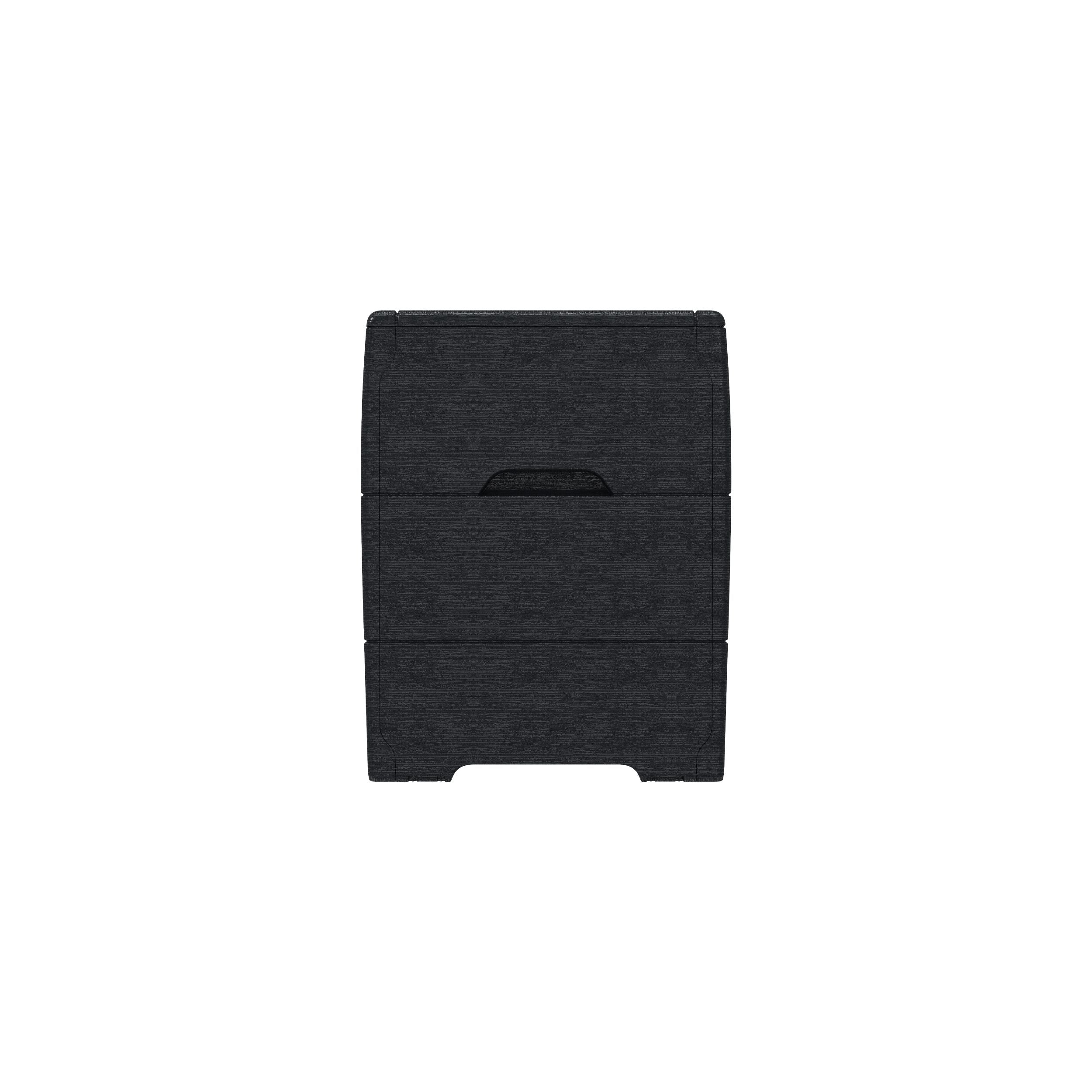 Auflagenbox 270 Liter – wasserdichte & abschließbare Aufbewahrungsbox Garten in Dunkelgrau – robuste Gartenbox für Auflagen & Geräte