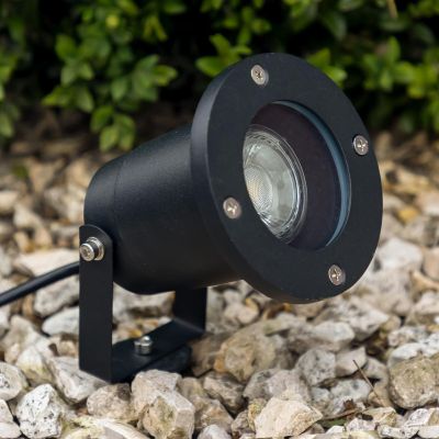 LED Gartenstrahler Erdspießleuchte für GU10 IP65 Schwarz