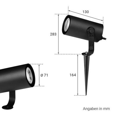 MiBOXER 12W 230V RGB+CCT LED Gartenstrahler WiFi Gartenleuchte mit Erdspieß FUTC11