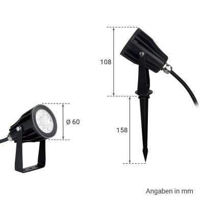MiBOXER 6W 230V RGB+CCT LED Gartenstrahler Zigbee 3.0 Gartenleuchte mit Erdspieß FUTC04ZR