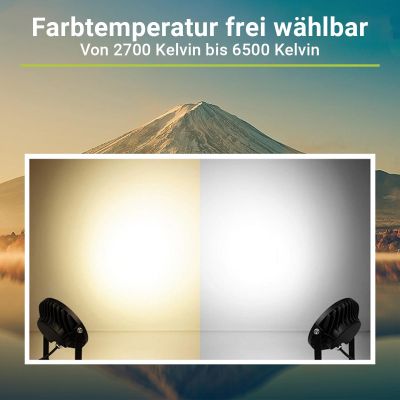 MiBoxer 18W RGB+CCT LED Gartenstrahler WiFi Gartenleuchte mit Erdspieß FUTC09