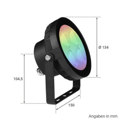 MiBoxer 18W RGB+CCT LED Gartenstrahler WiFi Gartenleuchte mit Erdspieß FUTC09