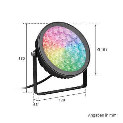 MiBoxer 25W RGB+CCT LED Gartenstrahler WiFi Gartenleuchte mit Erdspieß FUTC05