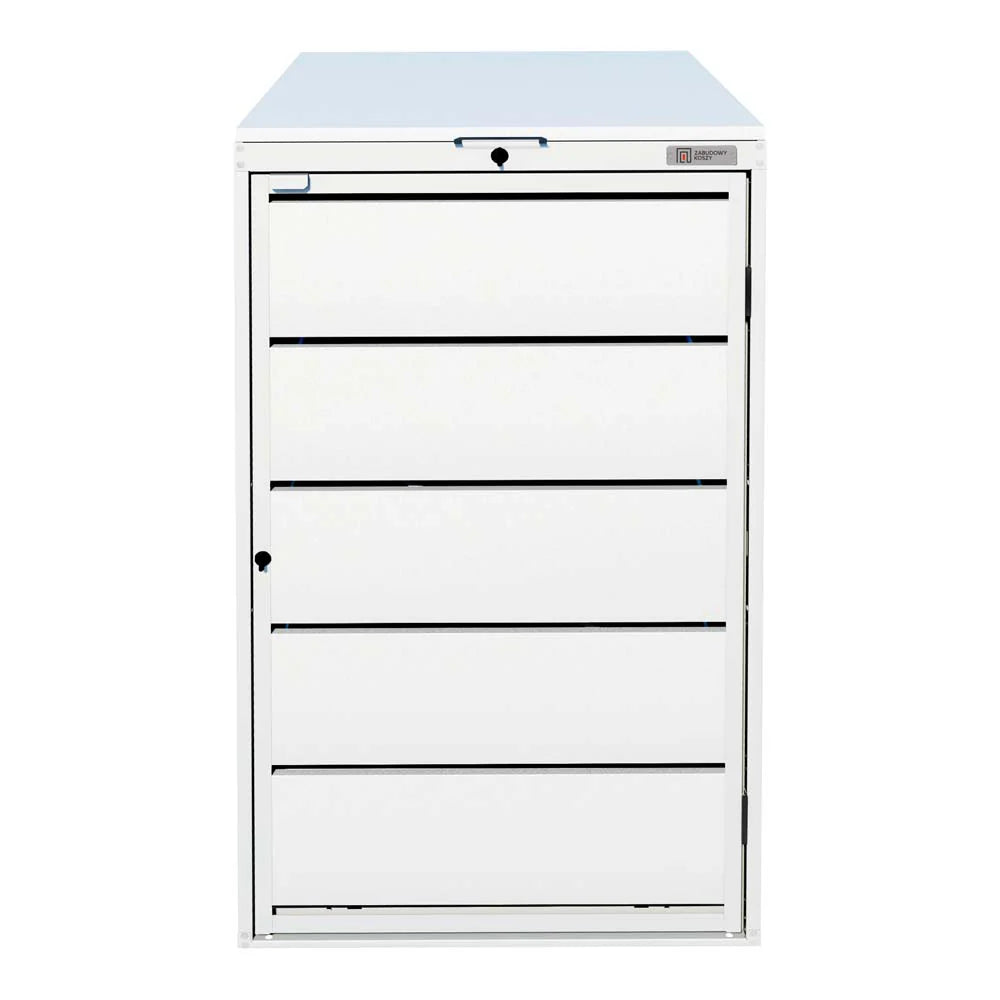 Mülltonnenbox 1er 240L in verschiedenen Farben | Mülltonnenbox aus Metall