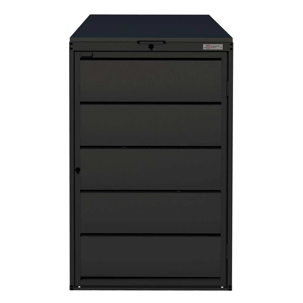 Mülltonnenbox 1er 240L in verschiedenen Farben | Mülltonnenbox aus Metall