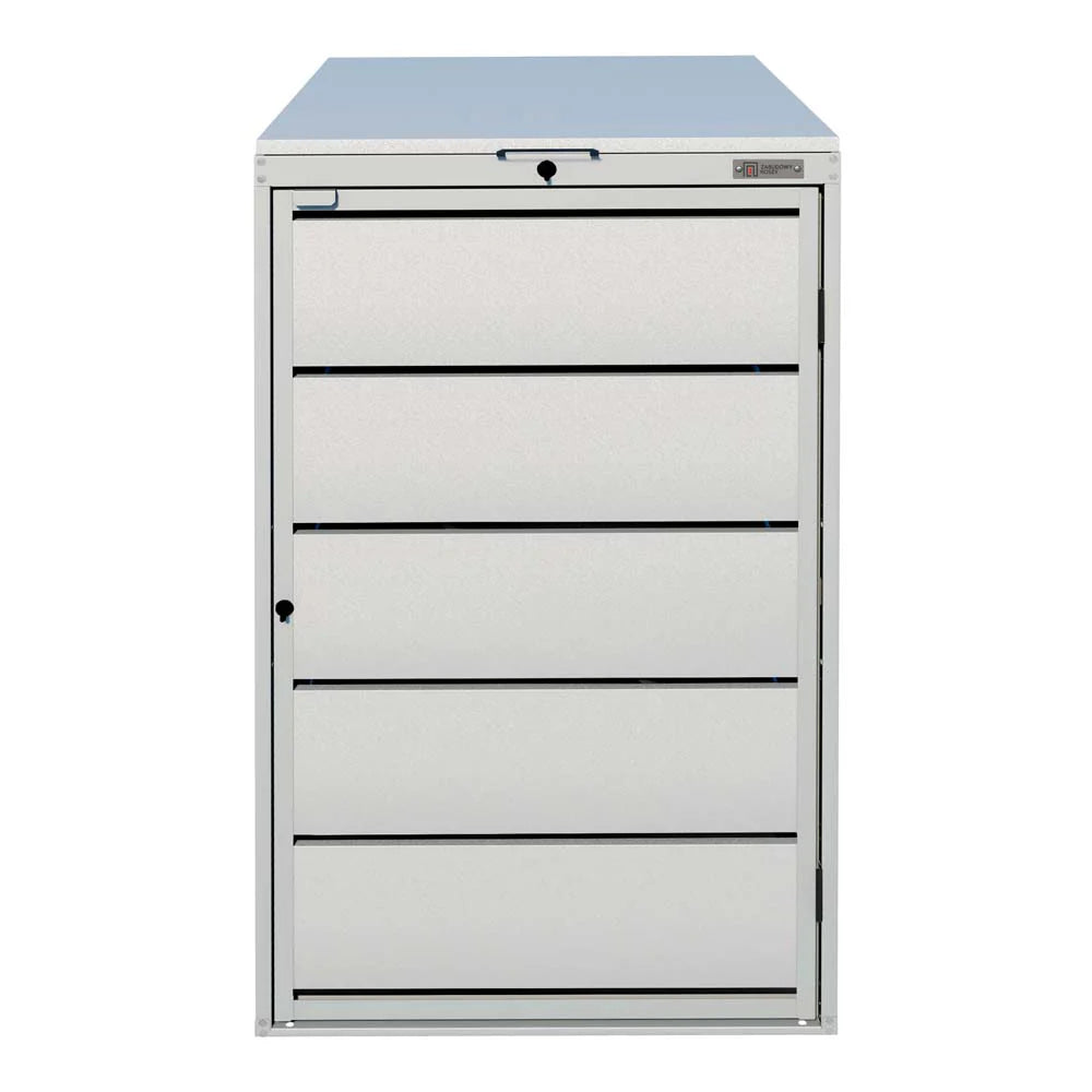 Mülltonnenbox 1er 240L in verschiedenen Farben | Mülltonnenbox aus Metall