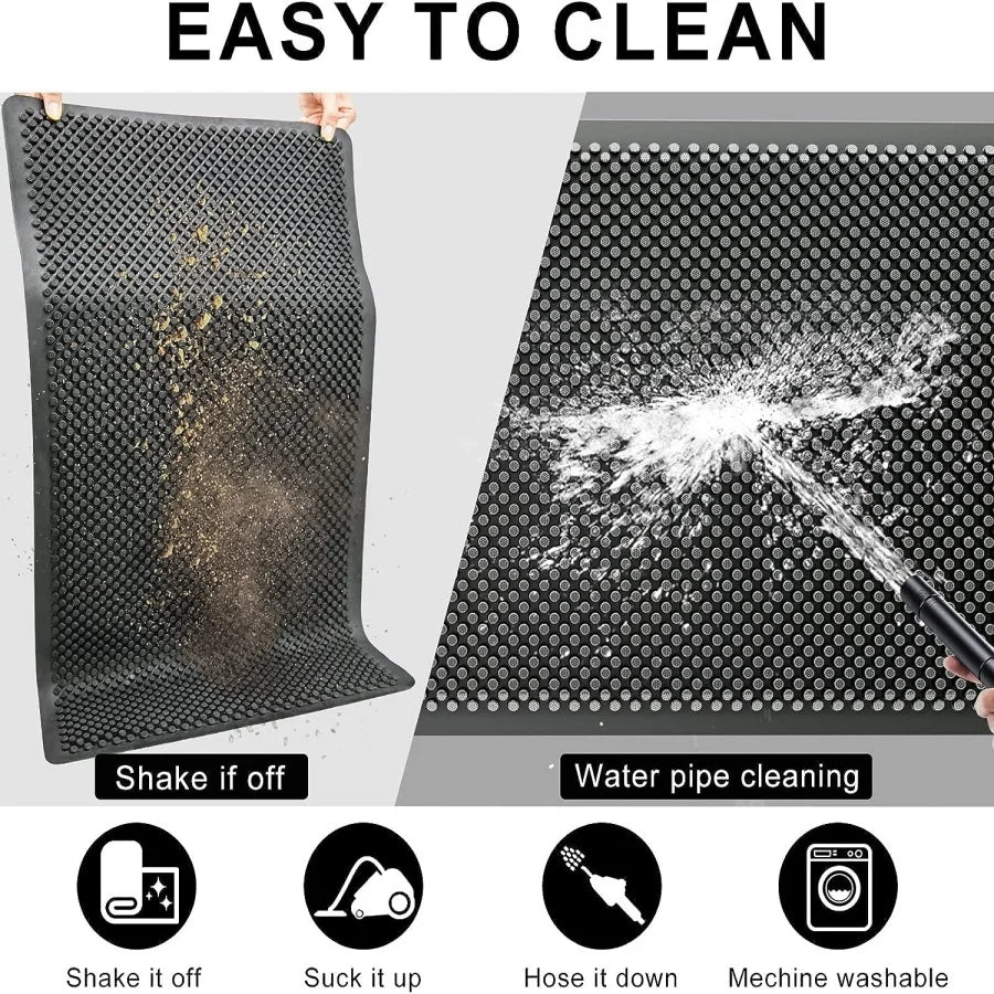 HD CleanStep Duo – Premium Fußmatte für Indoor & Outdoor | Rutschfest, Wasserdicht & Schmutzfangend | Flaches Design