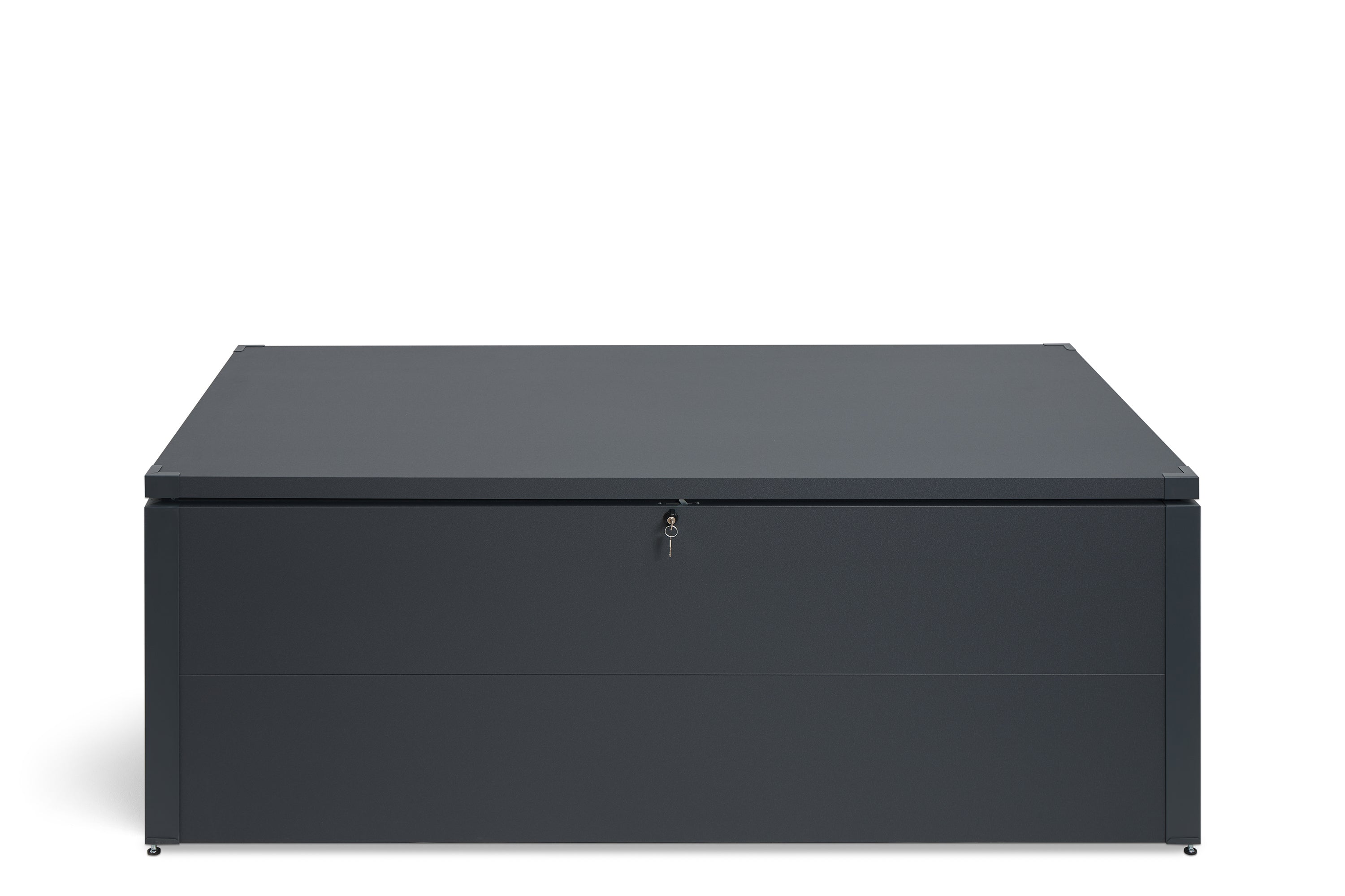 Metall Auflagenbox 900 Liter – robuste & wasserdichte Gartenbox für Kissen, Geräte & Zubehör – abschließbare Outdoor-Aufbewahrungsbox