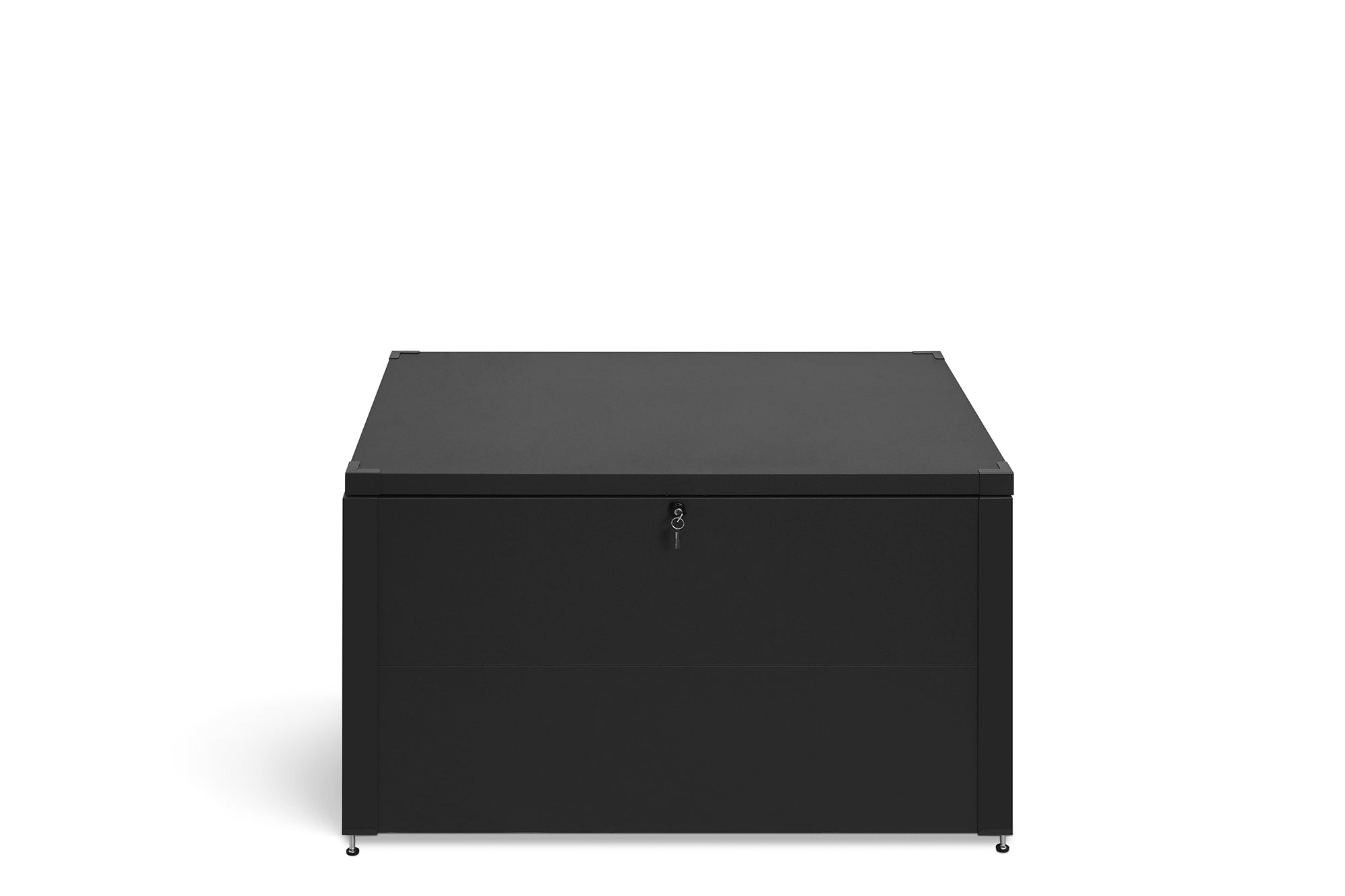 Metall Auflagenbox 470 Liter – robuste & wasserdichte Gartenbox für Kissen, Geräte & Zubehör – abschließbare Outdoor-Aufbewahrungsbox