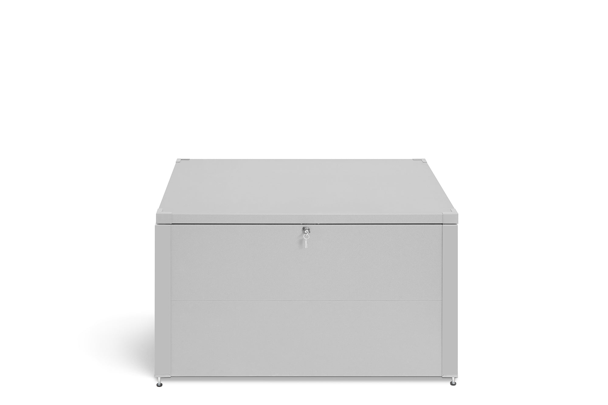 Metall Auflagenbox 470 Liter – robuste & wasserdichte Gartenbox für Kissen, Geräte & Zubehör – abschließbare Outdoor-Aufbewahrungsbox