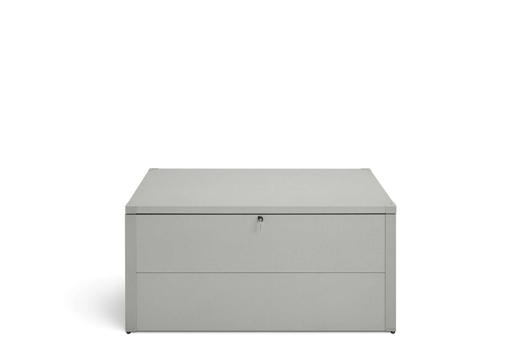 Metall Auflagenbox 600 Liter – robuste & wasserdichte Gartenbox für Kissen, Geräte & Zubehör – abschließbare Outdoor-Aufbewahrungsbox