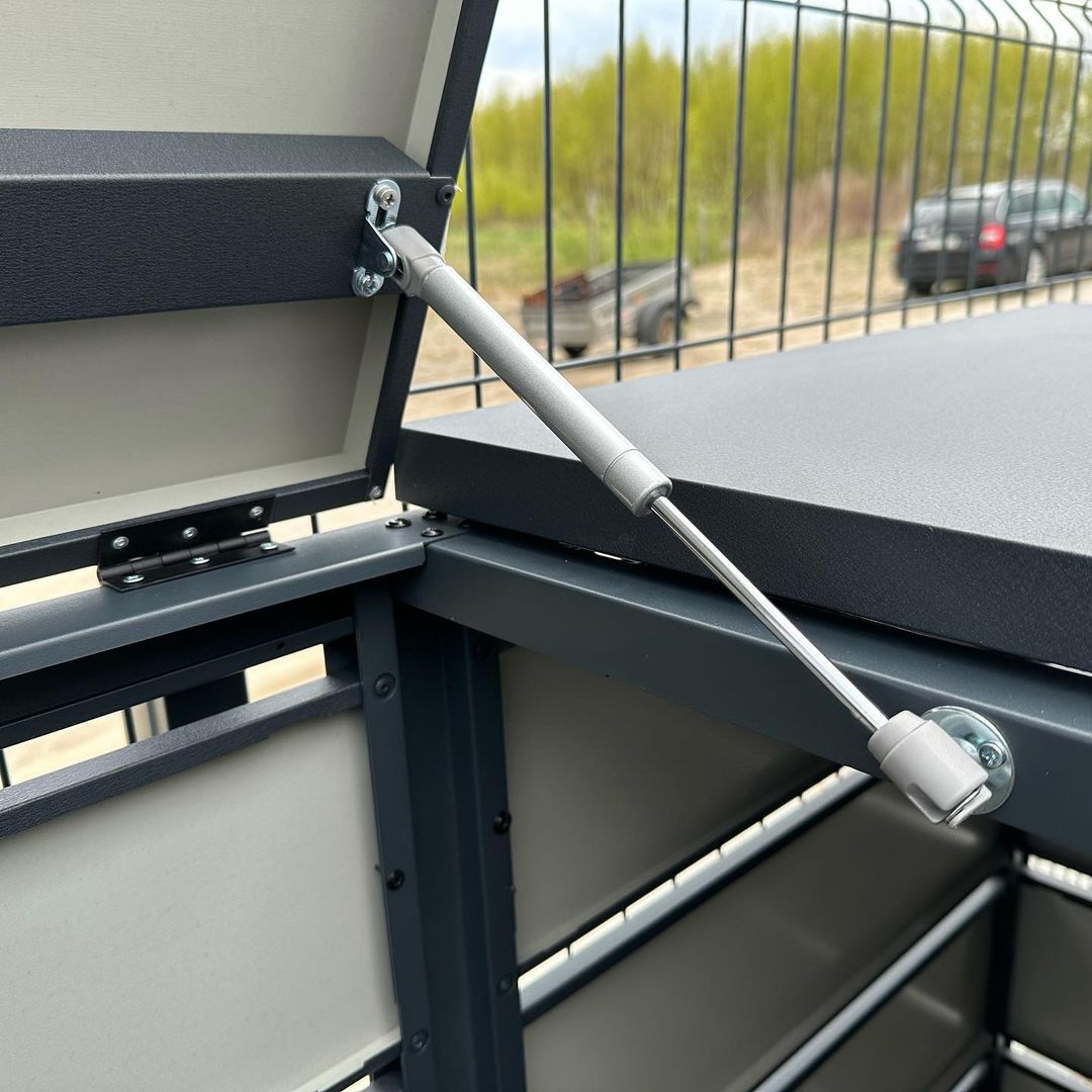 Mülltonnenbox 5er 120L in verschiedenen Farben | Mülltonnenbox aus Metall