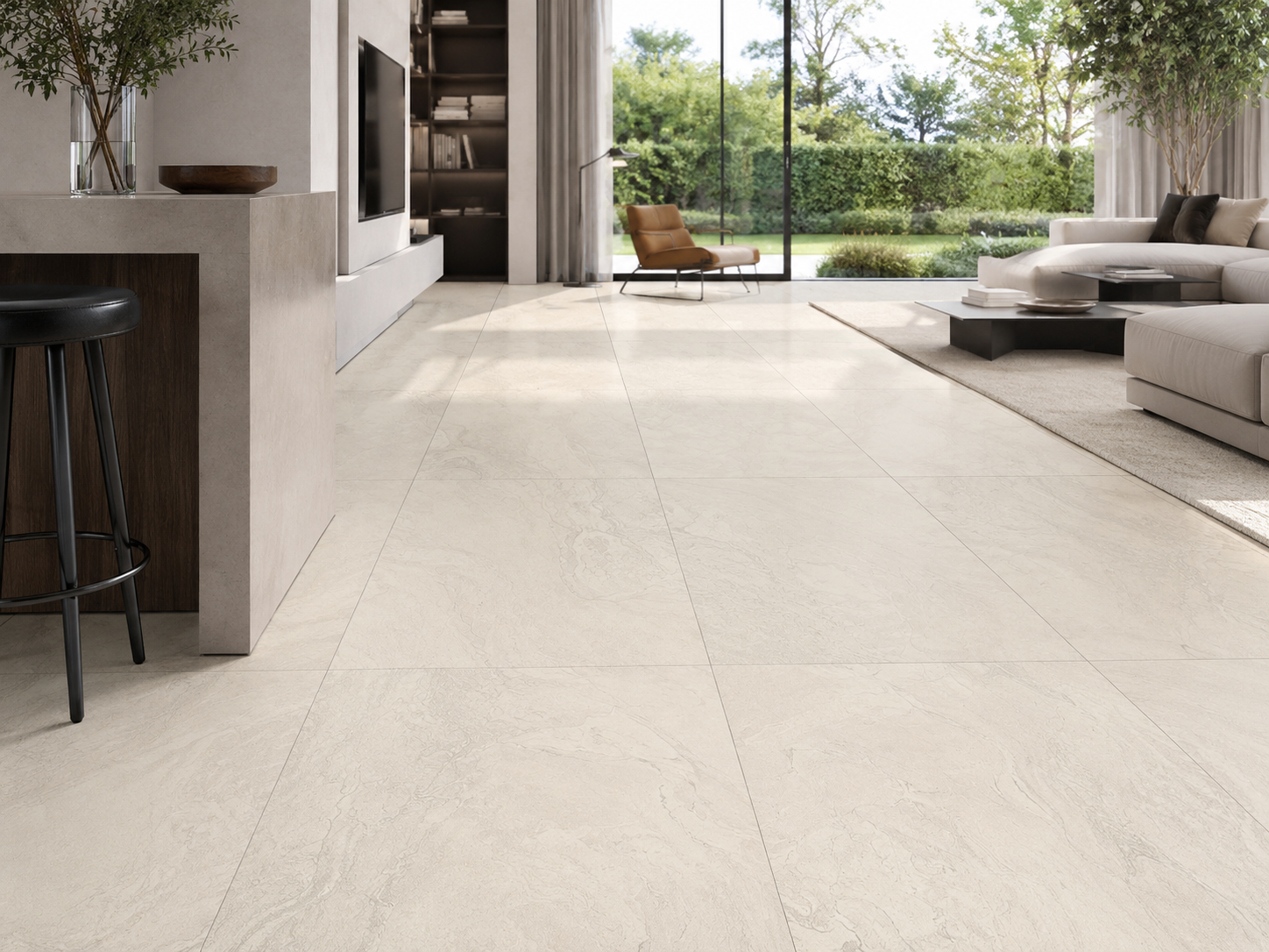 Bodenfliese Atlantis White Polished 60cm x 120cm