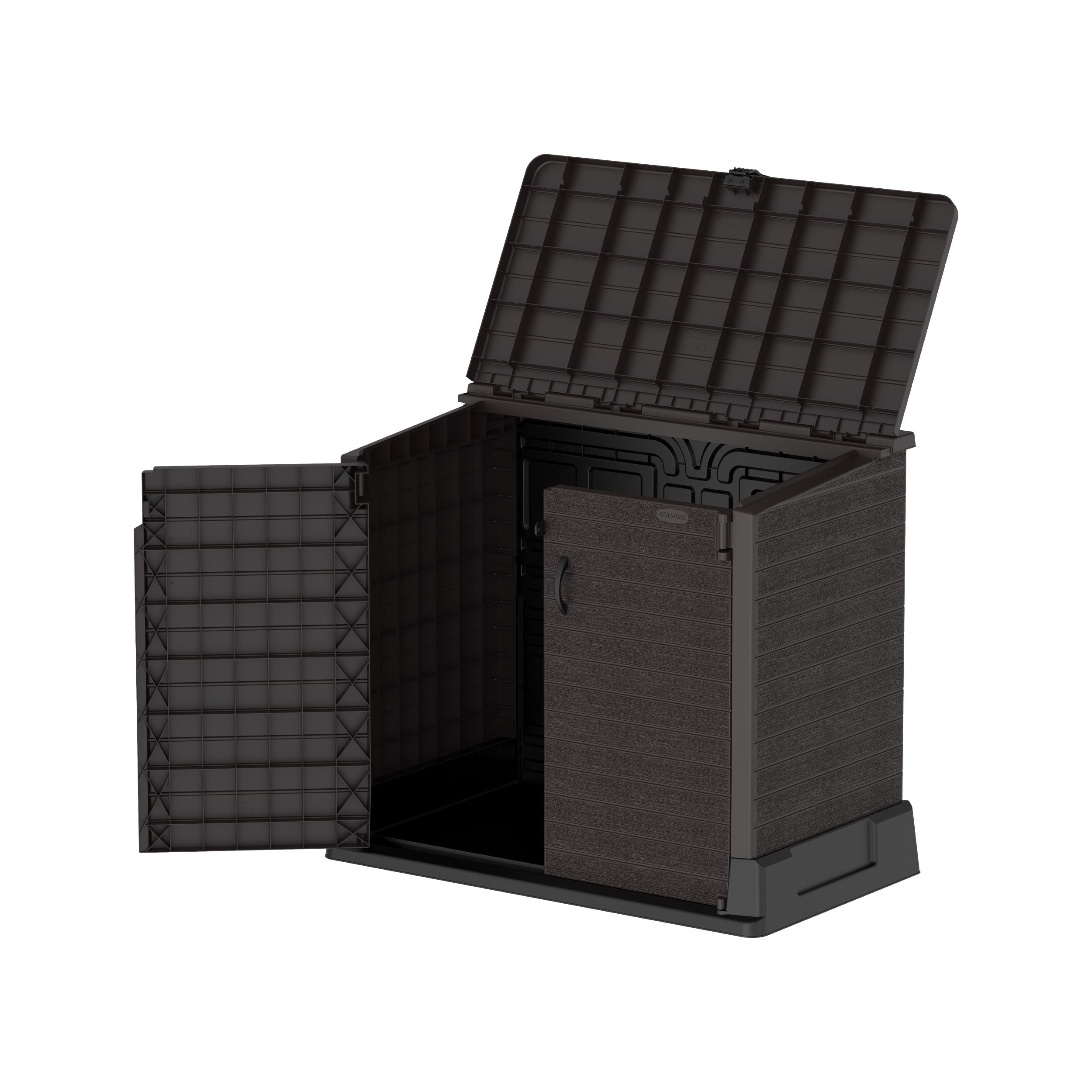 Gartenschuppen | 850L | aus Kunststoff | wetterfester Geräteschuppen für Gartengeräte, Outdoor-Ausrüstung & Zubehör | Dunkelbraun